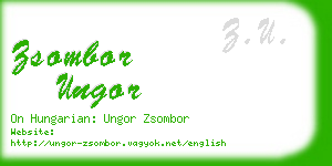 zsombor ungor business card
